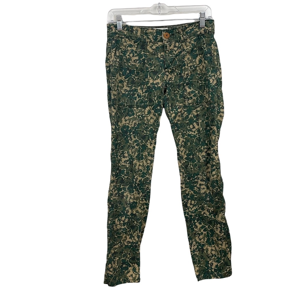 Anthropologie Hei Hei Green Floral Camo Pants 26